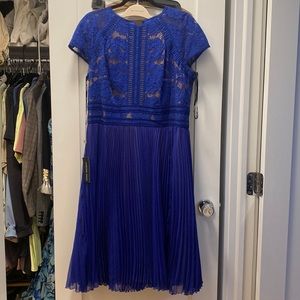NWT Tadashi Shoji Royal Blue Lace Dress 16